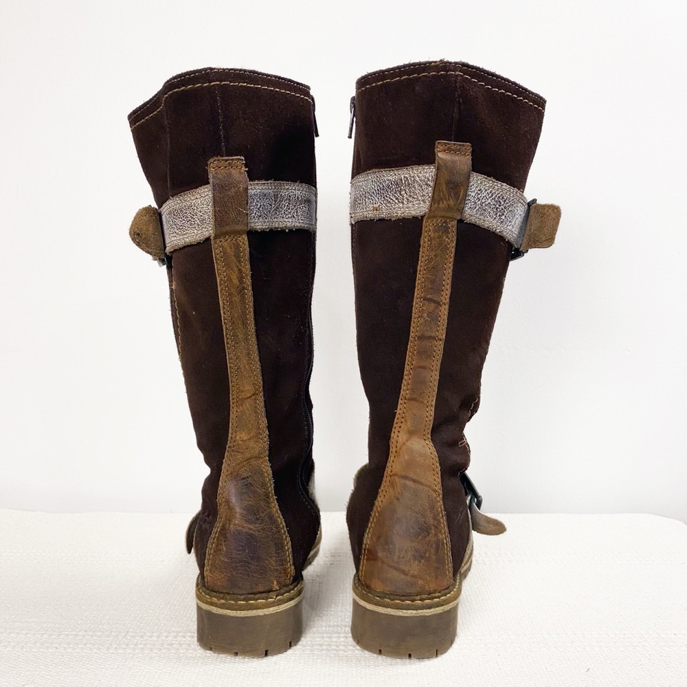 Bos. & Co Womens Innercity Brown Leather Suede Sherpa Lined Tall Boots EU 36 / 6 - Picture 5 of 11